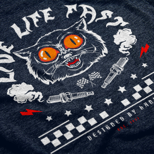 Live Life Fast Tee-Shirt - Bleu marine