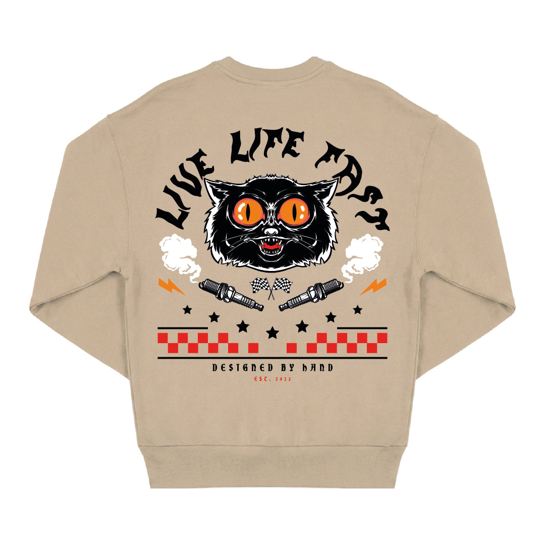 Live Life Fast Crewneck